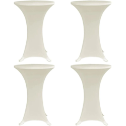 vidaXL Coperture Verticali per Tavolo 4 pz Ø70 cm Crema Elastico - crema características
