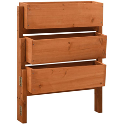 Fioriera Giardino Pieghevole Arancione 60x14x75 cm Legno Abete - Arancione - Vidaxl en oferta