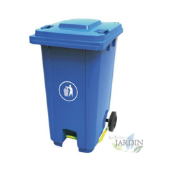 Pattumiera blu 120 litri 56x48x93 cm en oferta
