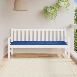 vidaXL Cuscino per Panca da Giardino Blu 180x50x7 cm in Tessuto - Blu en oferta