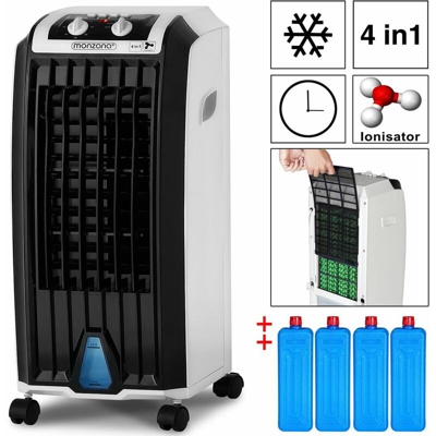 Condizionatore Portatile 4in1 Serbatoio 5L Modalità Notte Telecomando Umidificatore Ventilatore Climatizzatore Ionizzatore Raffreddatore