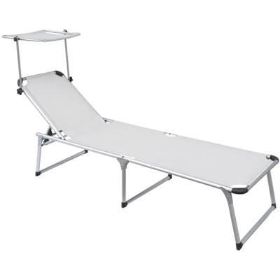 Brandina avorio in alluminio con tetto parasole e struttura rinforzata a 3 gambe