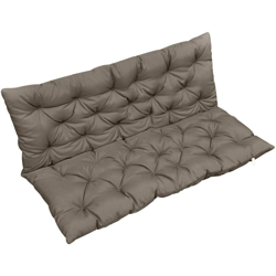 vidaXL Cuscino per Dondolo Grigio Talpa 120 cm in Tessuto - Marrone precio