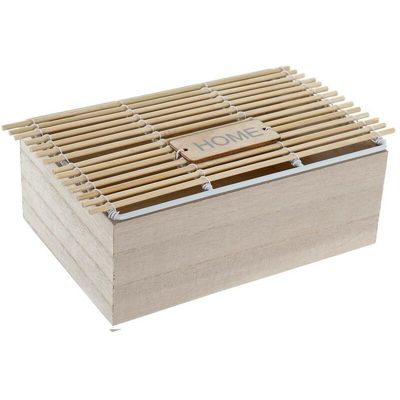 Scatola Decorativa Home Rattan Legno MDF (25 x 15 x 9 cm) - Dkd Home Decor