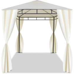 Gazebo 3x2 M per esterni in ferro battuto elegante gazebo da giardino completo di teli laterali colore ecrù en oferta