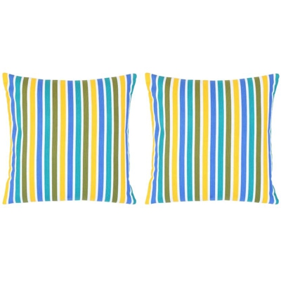 Cuscini 2 pz con Stampa Multicolori 40x40 cm in Cotone - Multicolore - Youthup