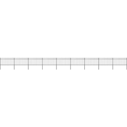 Recinzione da Giardino con Punta a Lancia 15,3x1 m Acciaio Nera - Nero - Youthup precio