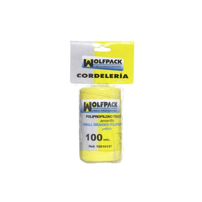 Corda di treccia di polipropilene gialla (bobina da 100 metri)