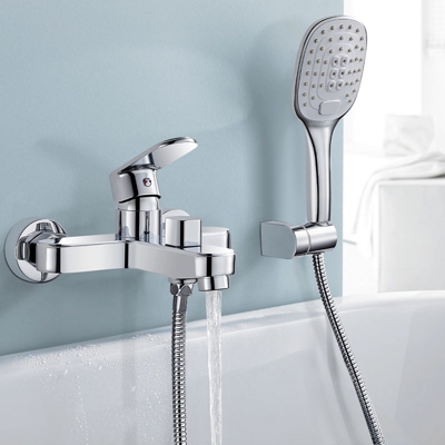 WOOHSE Moderno Rubinetto Miscelatore Monocomando per Doccia e Vasca da Bagno con 3 Modalità Soffione Doccia Anticalcare e Tubo Flessibile Doccia da