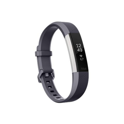 Alta HR Grigio Taglia L - Braccialetto per Fitness Montatura Argento