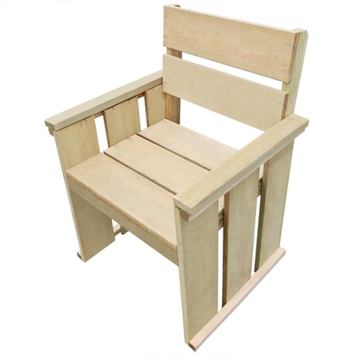 Sedia da Esterno in Legno di Pino Impregnato FSC