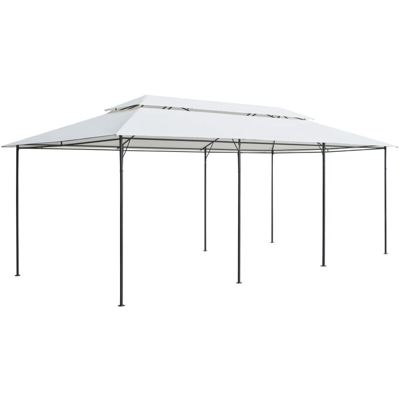 Gazebo 600x298x270 cm Bianco 180g/m2 - Bianco - Youthup