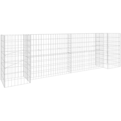 Gabbione Fioriera ad 'H' in Filo di Acciaio 260x40x80 cm - Argento - Vidaxl