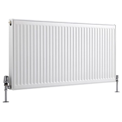 Hudson Reed Eco Radiatore Termoarredo a Piastra Type 21 - Termosifone Convettore Bianco - 2038W - 600 x 1200mm - Riscaldamento ad Acqua Calda