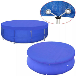 vidaXL Copertura in PE per Piscine Rotonde 540 cm 90 g/m² - Blu características
