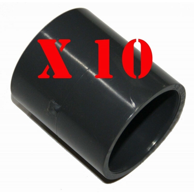set di 10 manicotti, ø 50 mm, pressione PVC PN16