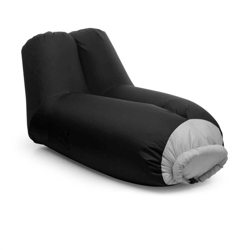 Airlounge Divano Gonfiabile 90x80x150cm Zaino Lavabile Poliestere nero en oferta