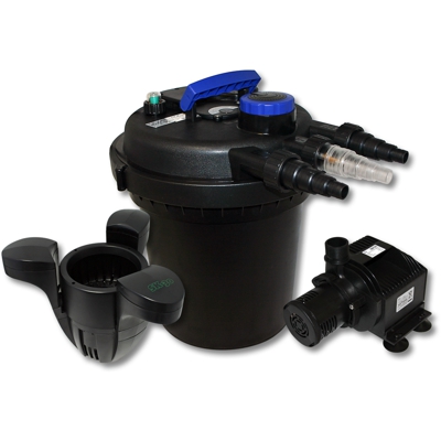 Set filtro bio per stagni 60000l SuperEco 80W Pompa 18W UVC Depuratore 436
