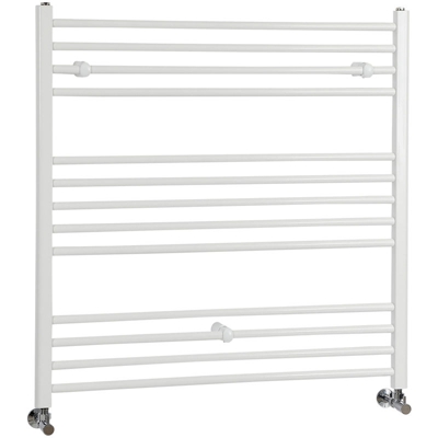 Hudson Reed Ive Scaldasalviette Piatto di Design Verticale - Termoarredo Bagno ad Acqua Calda - Acciaio Bianco - 829W - 1000 x 1000mm