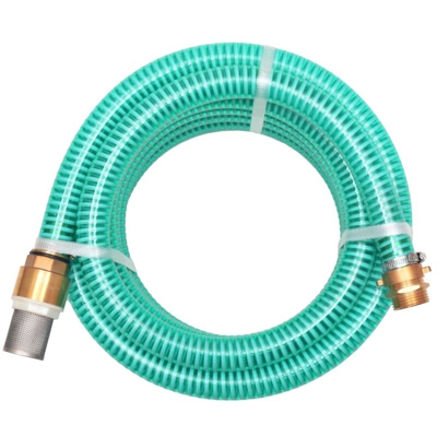 YOUTHUP Tubo di Aspirazione con Connettori in Ottone 4 m 25 mm Verde - Verde