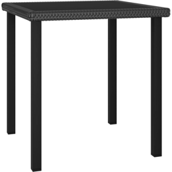 Tavolo da Pranzo da Giardino in Polyrattan Nero 70x70x73 cm - Nero - Vidaxl en oferta