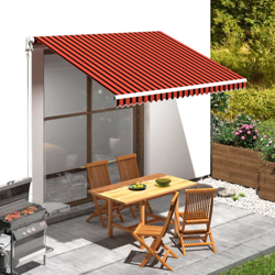 Tenda da Sole in Tela Arancione e Marrone 350x250 cm - Multicolore - Vidaxl precio