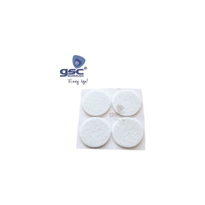 Set 4 adesivi rotondi in feltro Ø35mm bianco GSC 003802754