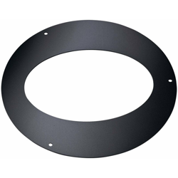 Apros - Rosone ellittico in acciaio nero, Anello di chiusura per canna fumaria stufa a pellet e legna -Ø 80 mm en oferta