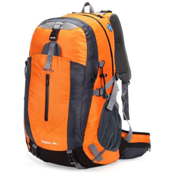 Zaino Da Viaggio Impermeabile Da 40 Litri Per Lo Sport All'aria Aperta Zaino Da Campeggio Per Arrampicata In Montagna Con Copertura Antipioggia Arancia en oferta