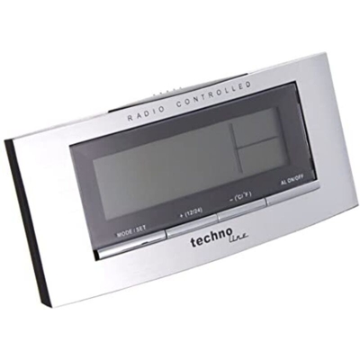 Proficell WT 182, 63 x 35 x 140 mm, 2 x AA Mignon, Argento - Sveglia