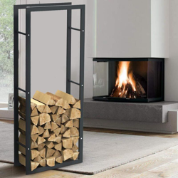 Portalegna Supporto Metallo Porta Legna Interno Legnaia Camino Stufa 150x60x25cm características
