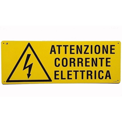Cartello Attenzione Corrente Elettrica Segnaletica Sicurezza Avvertimento en oferta