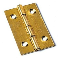 8 CERNIERE PIANE CON PERNO FISSO OTTONATE - PER COFANETTI 20X13MM - Oreca precio