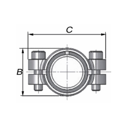 Collier réparation pour acier court DSK 33.7 (1') : 01.260.28.03 - Gebo France precio