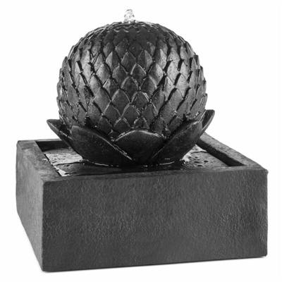 Zen Garden Fontana Decorativa Giardino Pannello Solare 2W Basalto