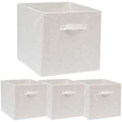 Dunedesign - 4 Contenitori per Kallax 33x38x33 Scatole Tessuto con Maniglia Cubo pieghevole características