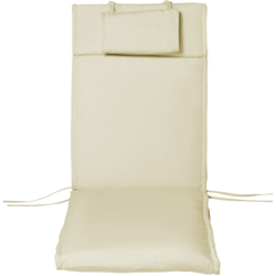 Outsunny Cuscino per Sdraio Lettino Prendisole da Giardino, Bianco, 198x53x5cm características