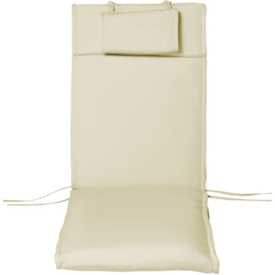 Outsunny Cuscino per Sdraio Lettino Prendisole da Giardino, Bianco, 198x53x5cm