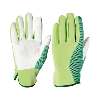 GUANTI DA GIARDINO IN PELLE E COTONE TG L - Verdemax