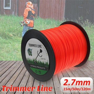 Drillpro - 50M 120M 2.7mm Rasaerba Tagliaerba Corda Decespugliatore Cavo Rullo Cavo Linea di Taglio in Nylon (50m)