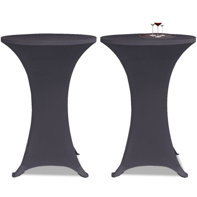 Copertura Elastica per Tavolo 70 cm Antracite 2 pz