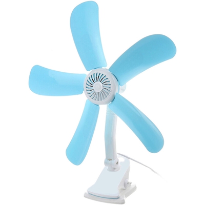 B&s - Mini ventilatore 5 pale con pinza snodabile da tavolo scrivania viaggio J599
