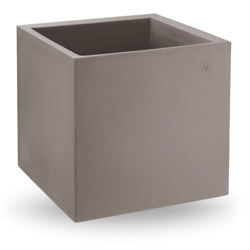 Vaso cubo in resina 'Cosmos' 55 cm. Taupe características