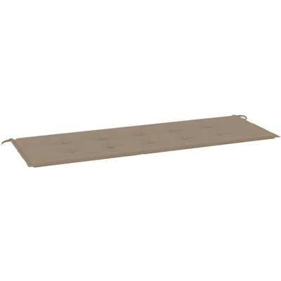 Cuscino per Panca da Giardino Grigio Talpa 150x50x4 cm - Marrone - Vidaxl