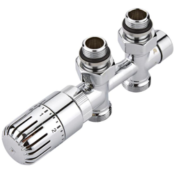 Hudson Reed Valvola Diritta Termostatica Multiblock ad “H” con Adattatore per Radiatori e Scaldasalviette – Tubi in Rame 12 mm precio