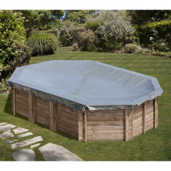 Copertura invernale rinforzata per piscine ovali in legno AVILA en oferta