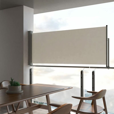 YOUTHUP Tenda da Sole Laterale Retrattile 100 x 300 cm Crema - crema