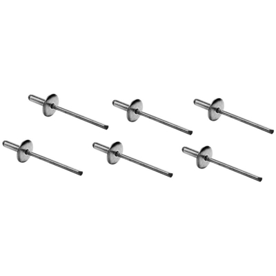 Tecfi - 50 pz rivetti a strappo rivetto alluminio testa larga 4,8x30 testa 16 mm
