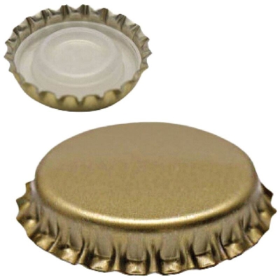 Confezione di 200 Tappi Corona bidule Corto Oro 29 mm