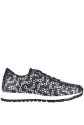 Monza designer logo leather sneakers características